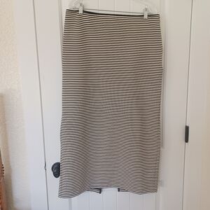 Classic Black and White Striped Skirt
